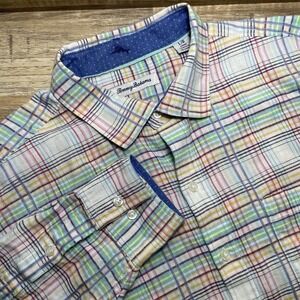 Tommy Bahama Long Sleeve Button Linen Blend Casual Pocket Shirt Men's Large